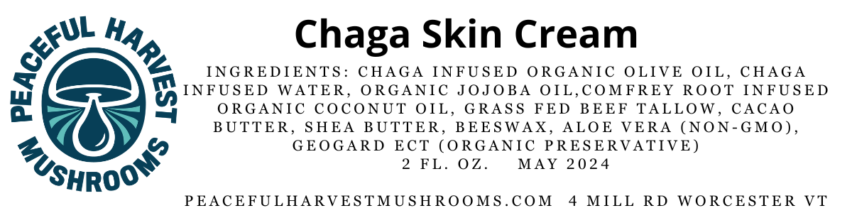 Chaga Skin Cream — Peaceful Harvest Mushrooms